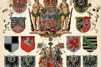 design vintage heraldry coats of arms logo