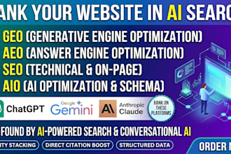 do GEO aeo SEO aio for your website for rank in  chatgpt gemini claude