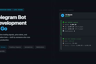 build a telegram trading bot or automation bot in go
