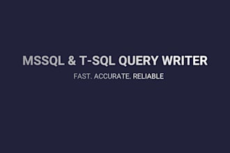 write custom sql queries and tsql scripts for mssql