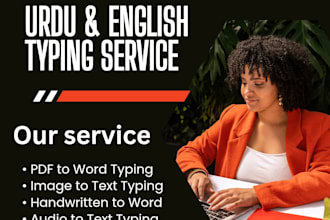 do fast and accurate urdu and english typing and data entry