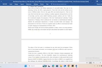 provide a detailed and insightful review of your book