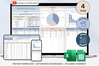 design excel, google sheet budget spreedsheet or invoice templates and dashboard