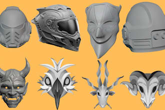 design custom 3d cosplay helmet printed mask armor stl anime model 3d printing
