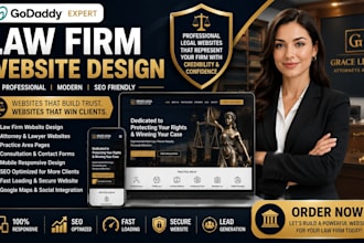 design godaddy law firm website or attorney website