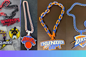 create 3d custom hype chain necklace pendant jewelry 3mf for 3d printing