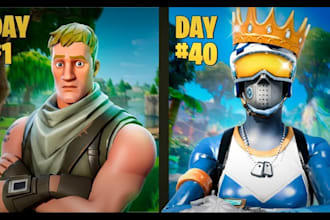 design epic fortnite youtube thumbnail with pro text effects