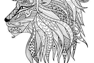design kids coloring book pages and book cover for KDP