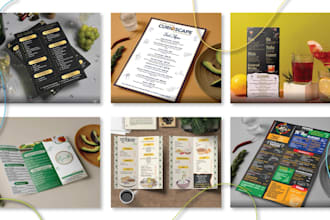 design professional restaurant and food menu design