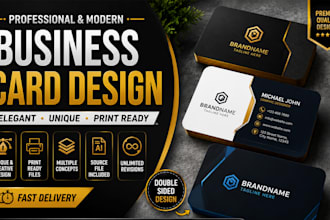 design a modern professional business card and visiting card
