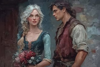 do fantasy romance character art couple art spicy romance character illustration