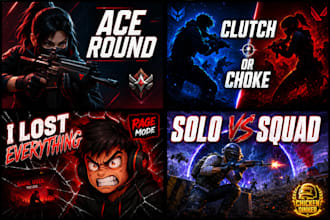 create high CTR gaming thumbnails for youtube and twitch
