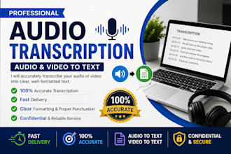 accurately transcribe audio and video into text