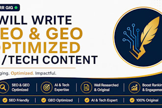 write SEO and GEO optimized ai and technology content