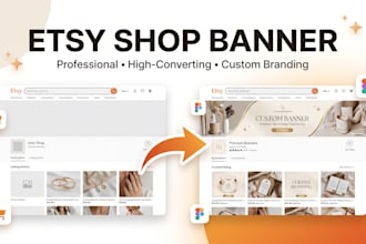 design a professional etsy shop banner for your brand