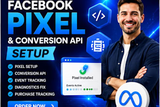 setup facebook pixel conversion API and meta ads tracking