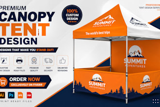 design a printable backdrop, tent, rollup, or booth banner