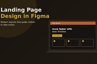 design a modern landing page in figma