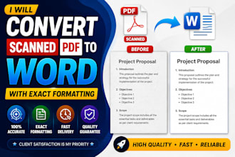 convert scanned PDF to word with exact formatting