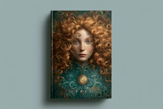 book cover design, fantasy book cover illustration