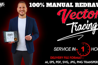 vectorize your logo, vector tracing, redraw, convert image to vector