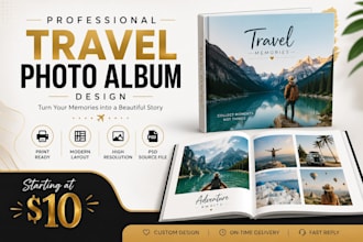 create a professional travel photo album