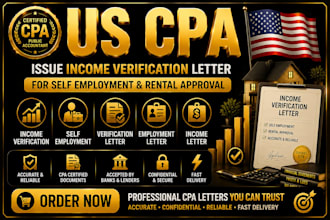 issue income verification letter for self employment rental approval