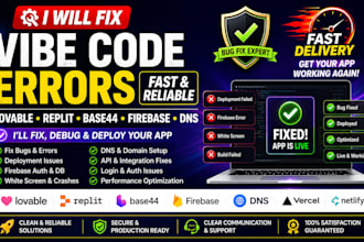 fix vibe code errors lovable replit base44 firebase dns base44 vibe coded app