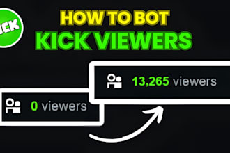 custom social media bot, tik tok live streaming bot, kick bot, twitch bot