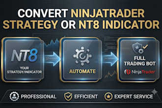 convert ninjatrader strategy or nt8 indicator into an automated nt8 trading bot