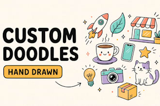 create custom hand drawn doodle illustrations for your brand