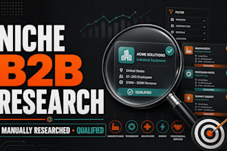 manually research and qualify niche b2b companies