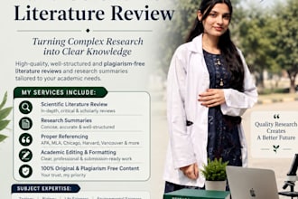 write medical research, review articles on any topic