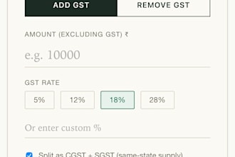 build a custom gst invoice generator or business calculator tool