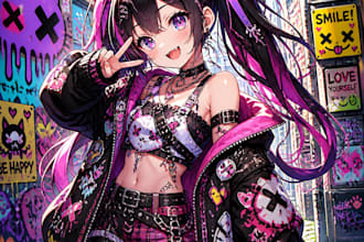 draw lewd, ecchi, nsfw anime style character