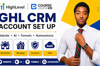 setup ghl CRM website automation for real estate mortgage insurance saas