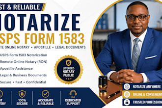 notarize usps form 1583, remote online notary, apostille and legal documents