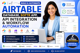 build airtable database, dashboard, automation, interface and workflow