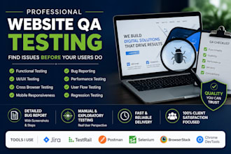 professional website QA testing and bug reporting