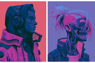 draw cyberpunk sci fi futuristic city art