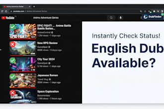 provide a chrome extension to detect youtube videos with english dubbing