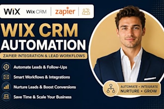 setup wix CRM automation wix zapier integration lead nurturing workflows