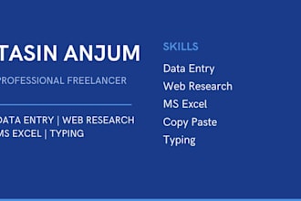 do accurate data entry,copy paste,typing and web research