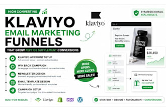 create klaviyo email marketing funnels that grow peptide supplement conversions