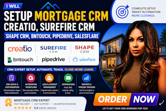 setup mortgage crm creatio, surefire CRM, shape CRM bntouch pipedrive salesflare