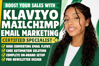 setup mailchimp ecommerce shopify klaviyo email marketing sales funnel flows cro