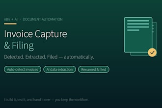 automate invoice capture and filing with n8n and ai