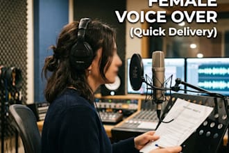record a professional turkish female voice over