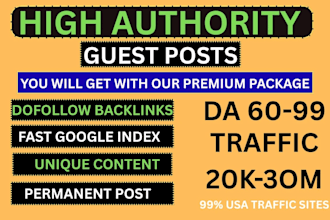 do premium SEO guest post backlink and publish news article