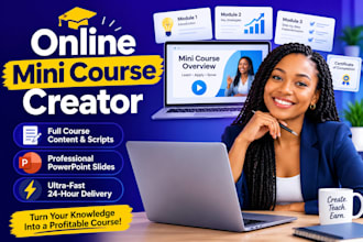 create online mini course content and powerpoint slides
